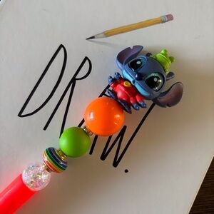 Disney Doorables: Lilo & Stitch: 626 Stitch handmade beaded pen